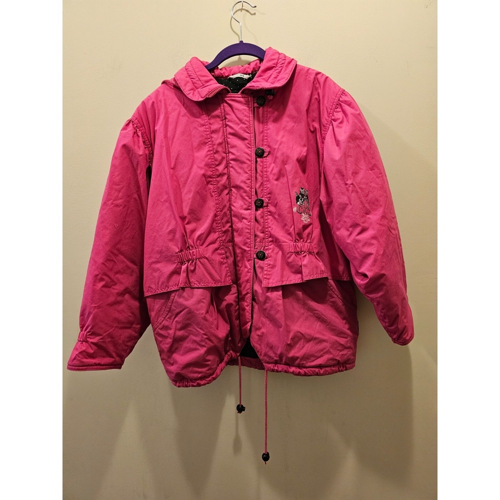 Girl's HUMMELSHEIM  Hot Pink Coat Full Zip Button Size 158 (13 year old) Germany